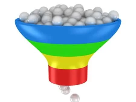 20593881 - sales funnel isolated on the white background